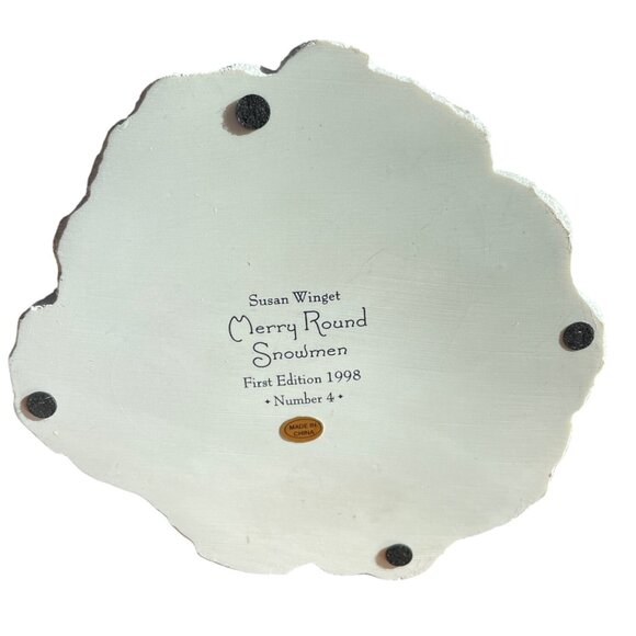 Merry Round Snowmen First Edition 1998 Susan Winget Collectible Figurine - Picture 7 of 16